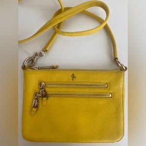COLE HAAN Leather Crossbody Bag in Yellow